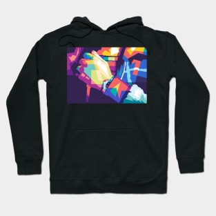 pop art man hand Hoodie